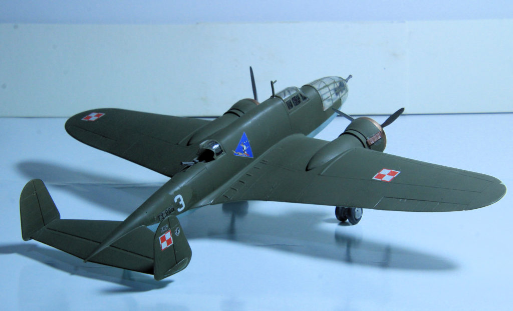 PZL P-37B Łoś II of 217 Eskadra Bombowa, Brygada Bombowa 1/72 Scale Model by Mastercraft