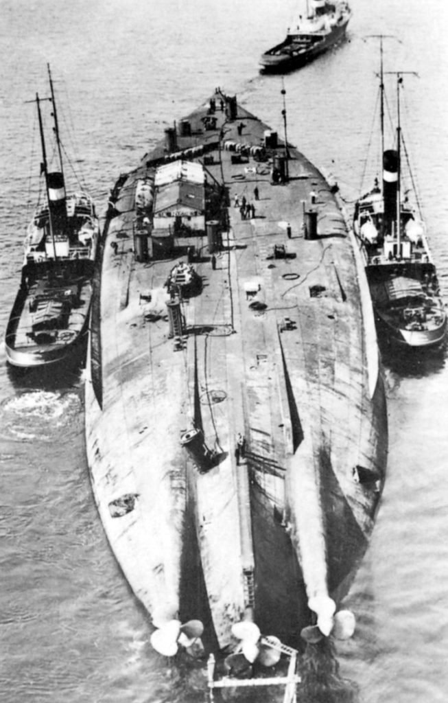 SMS Bayern being salvaged in 1934