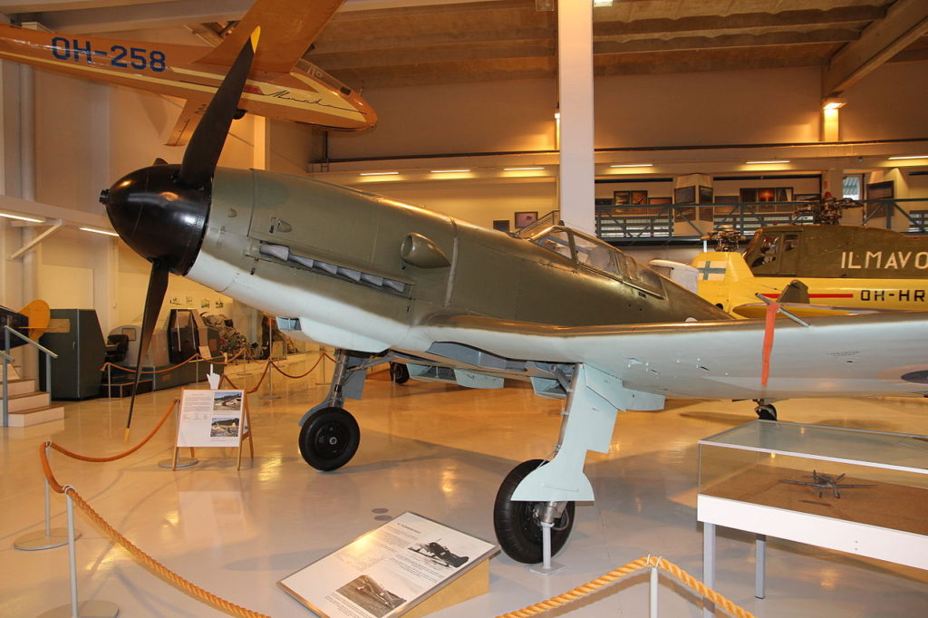 VL Pyörremyrsky fighter prototype (PM-1) in the Aviation Museum of Central Finland.