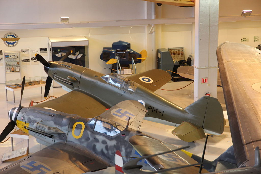 VL Pyörremyrsky fighter prototype (PM-1) in the Aviation Museum of Central Finland.