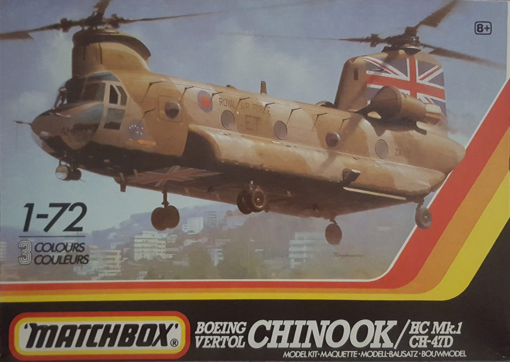 Boeing Chinook 1/72 Scale Model by Matchbox Box Art