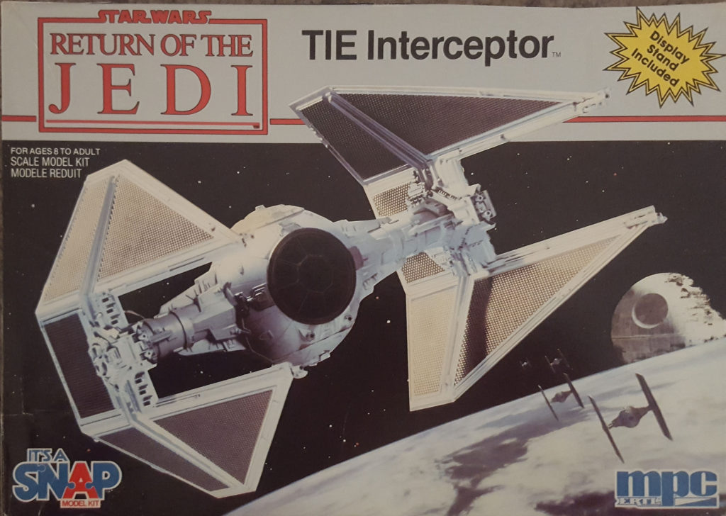 Star Wars Return of the Jedi TIE Interceptor 1/51 Scale Model By MPC/ERTL Box Art