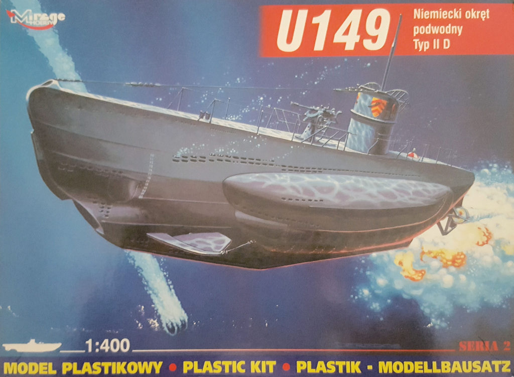 German U-Boat U-149 (Type IID) 1/400 Scale Model By Mirage Hobby Box Art