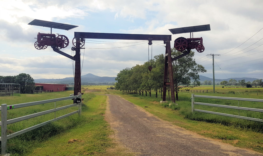 Farm Entrance With Tractors