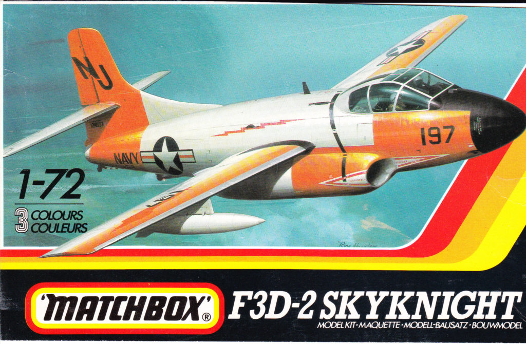 Douglas F3D-2 SkyKnight 1/72 Scale Model by Matchbox Pyong Taek Korea Aug 1953 Box Art