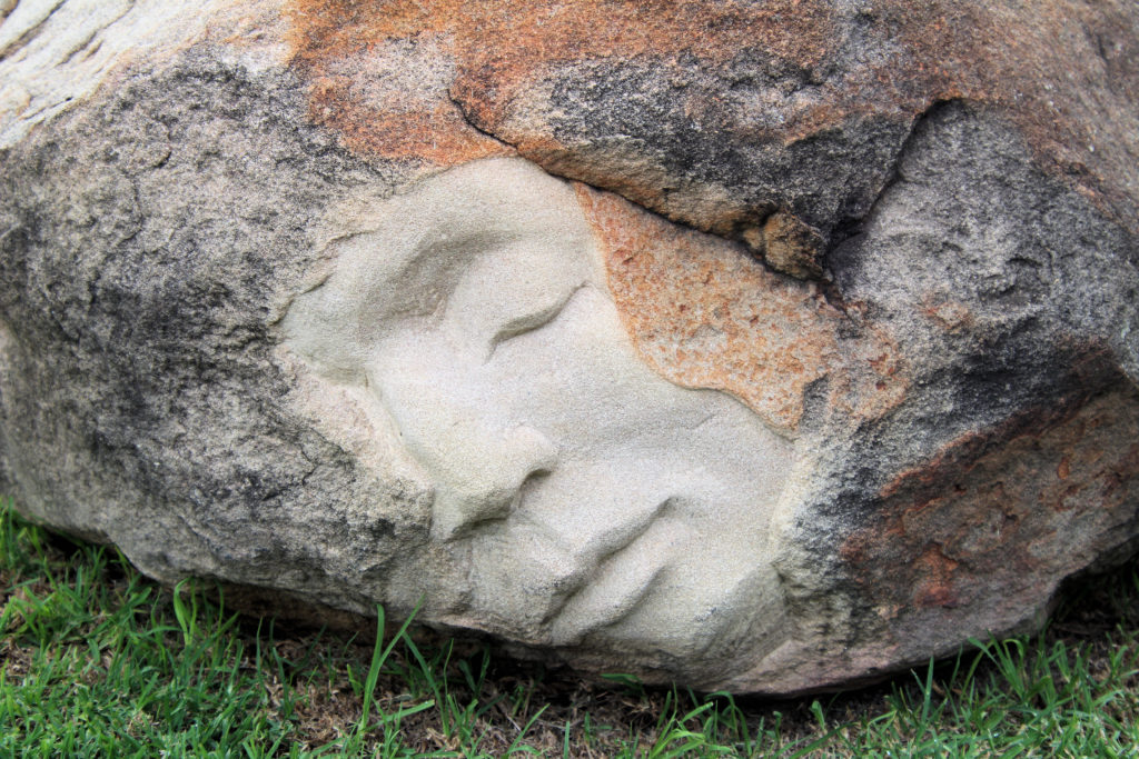 Face Sculpture at Two Rivers Wines