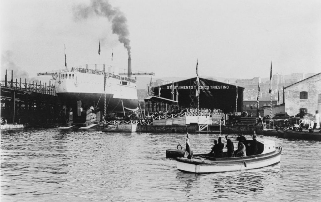 SMS Tegetthoff Being Prepared For Launching