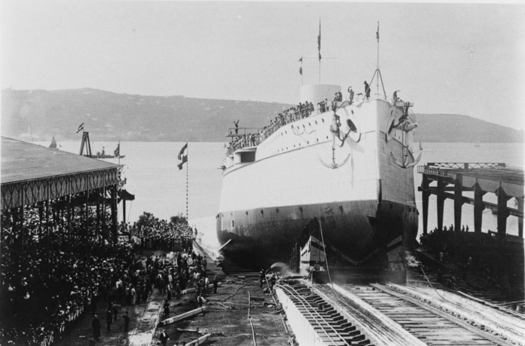 SMS Tegetthoff Being Launched