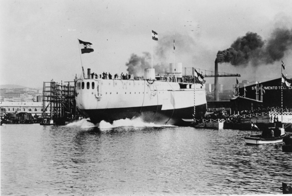 SMS Tegetthoff Being Launched