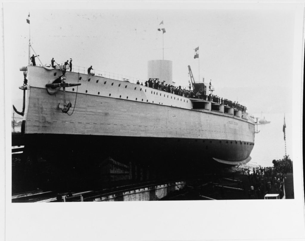 SMS Prinz Eugen being Launched