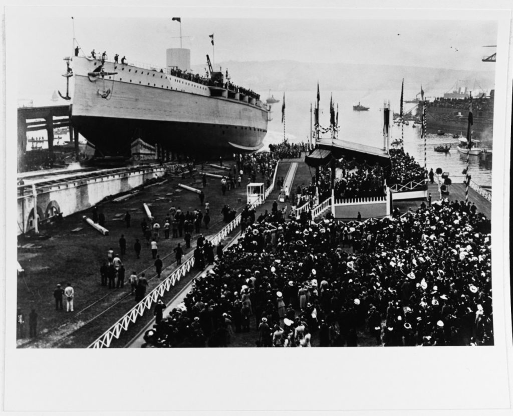 SMS Prinz Eugen being Launched