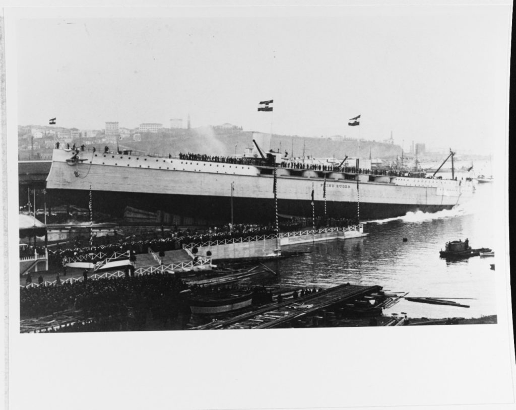 SMS Prinz Eugen being Launched