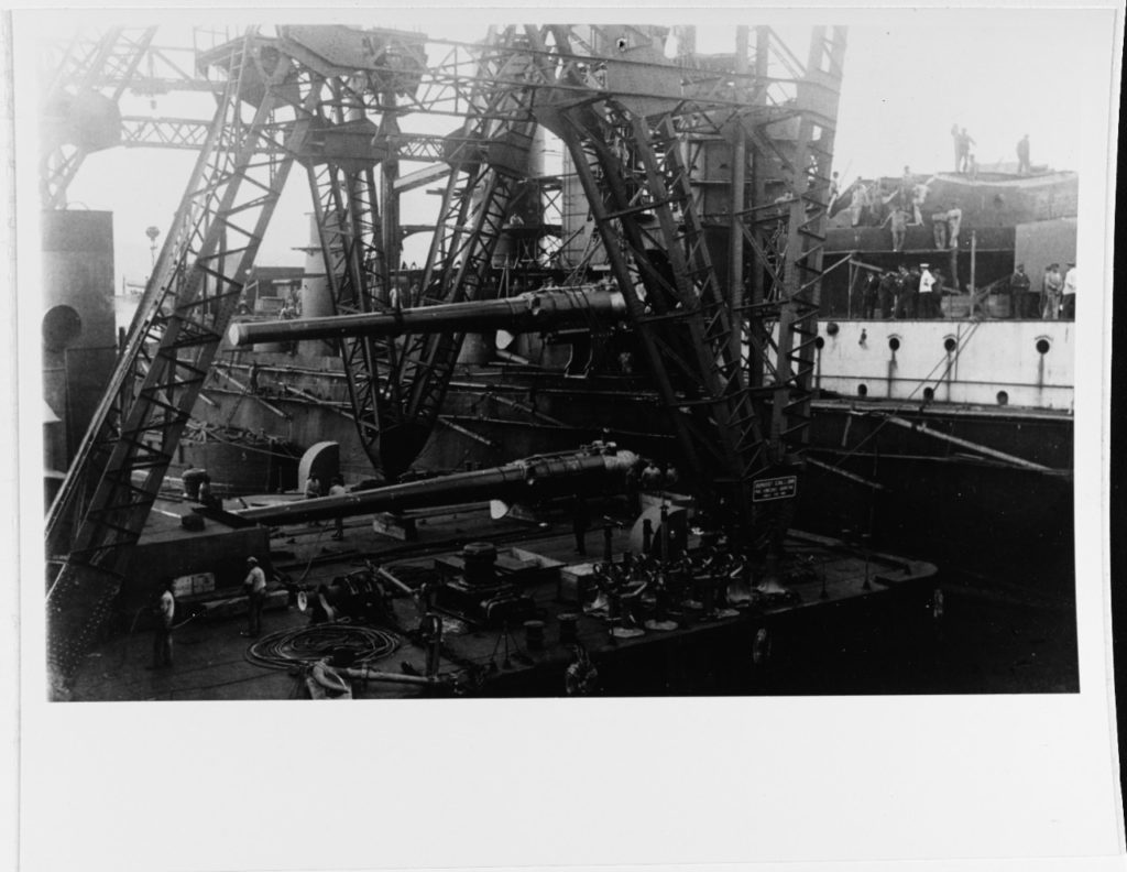 SMS Prinz Eugen Having her Guns Installed