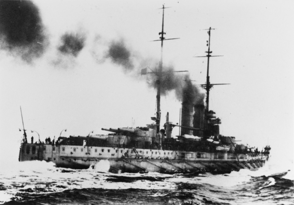 Prinz Eugen conducting sea trials in May 1914