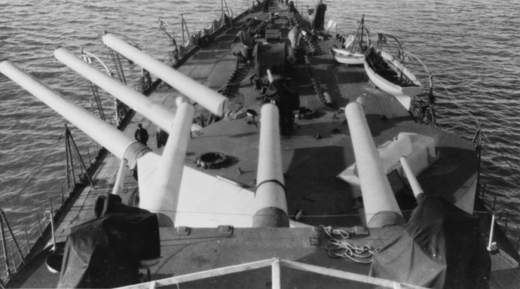 The guns of Prinz Eugen shortly after World War I