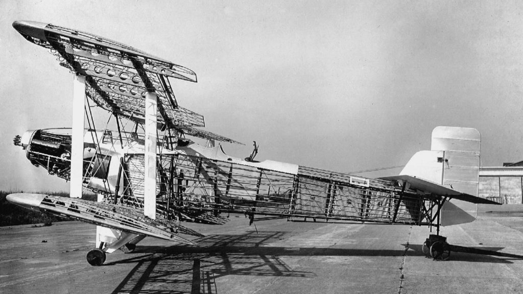 The partially-assembled all-metal Blackburn Ripon III, S1272, at Brough in 1929