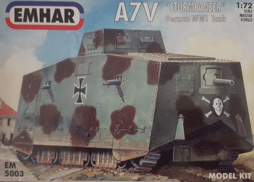 German A7V Heavy Tank 1/72 Scale Model by Emhar Box Art