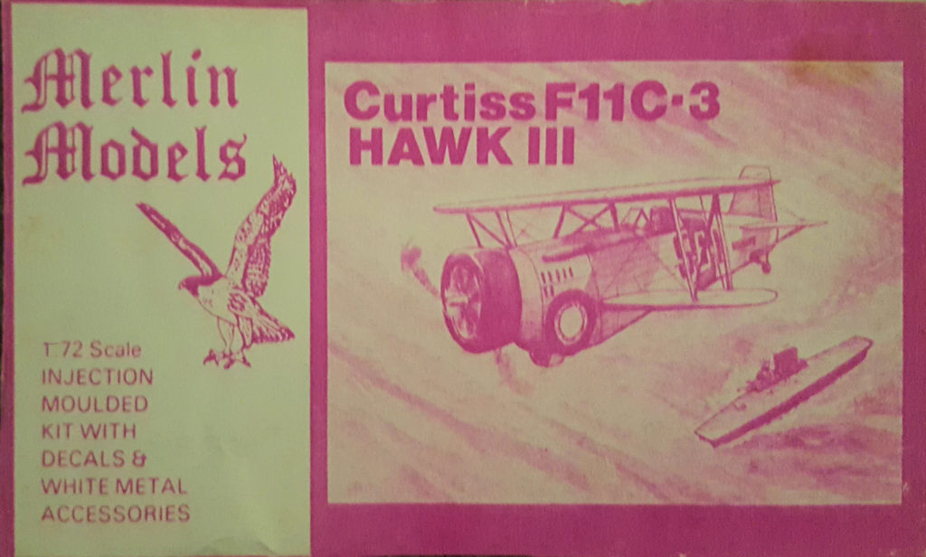 Curtiss F11C-3 Hawk III 1/72 Scale Model by Merlin Models Box Art