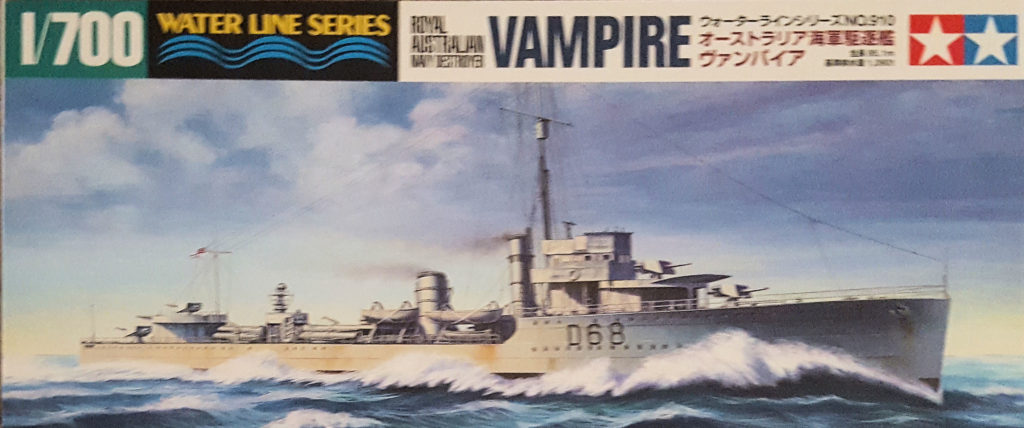 HMAS Vampire D68 1/700 Scale Model by Tamiya Box Art