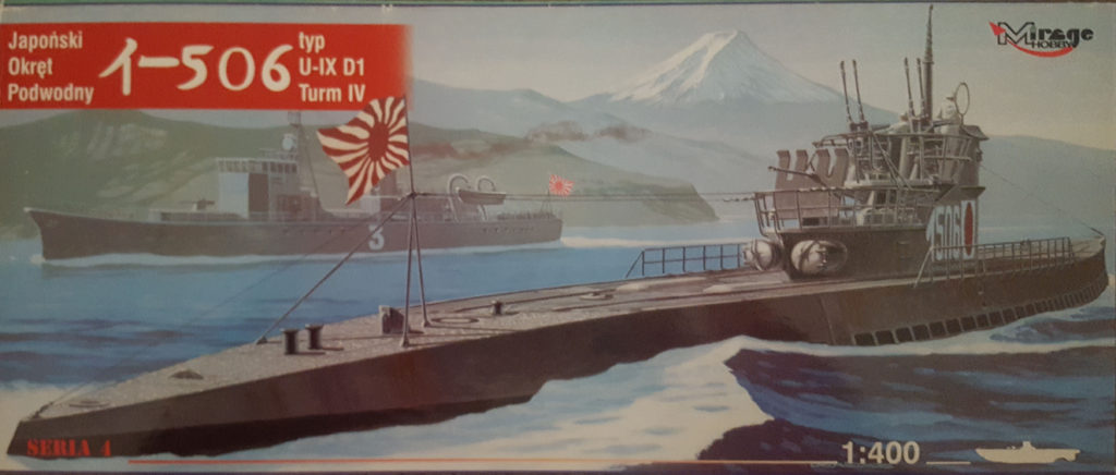 Japanese Submarine I-506 type U-IX D1 1/400 Scale Model by Mirage Hobby Box Art