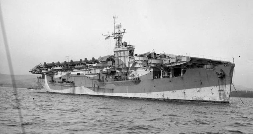 HMS Ameer at anchor at off Greenock January 10th 1944