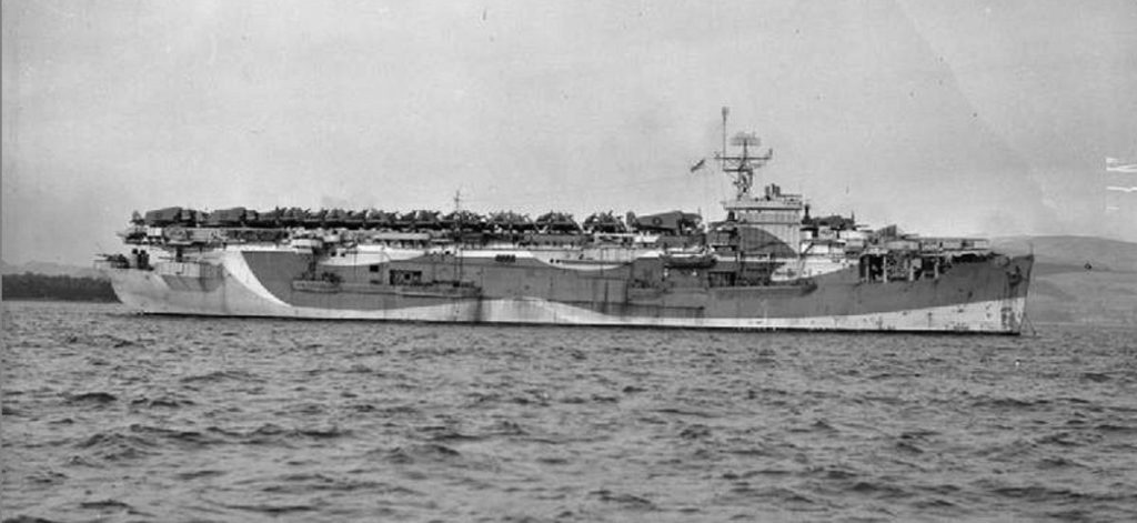 HMS Ameer at anchor at off Greenock January 10th 1944