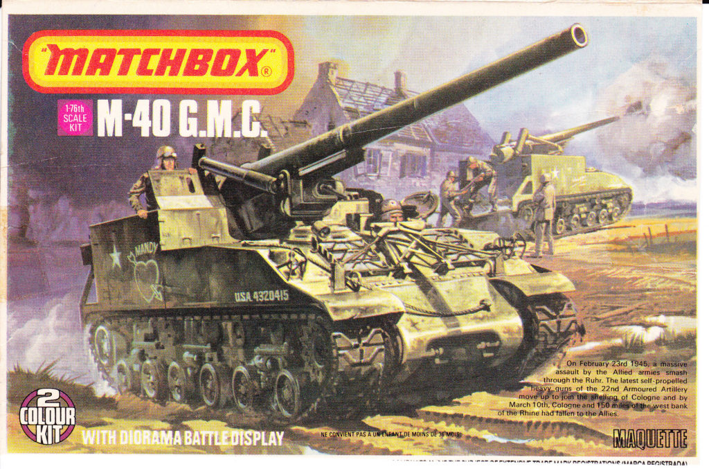 M-40 G.M.C. 1/76 Scale Model by Matchbox Box Art