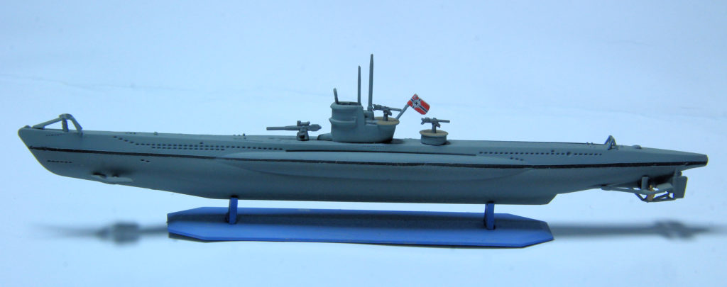 German U Boat Type VII U-84 1/400 Scale Model by Mirage Hobby