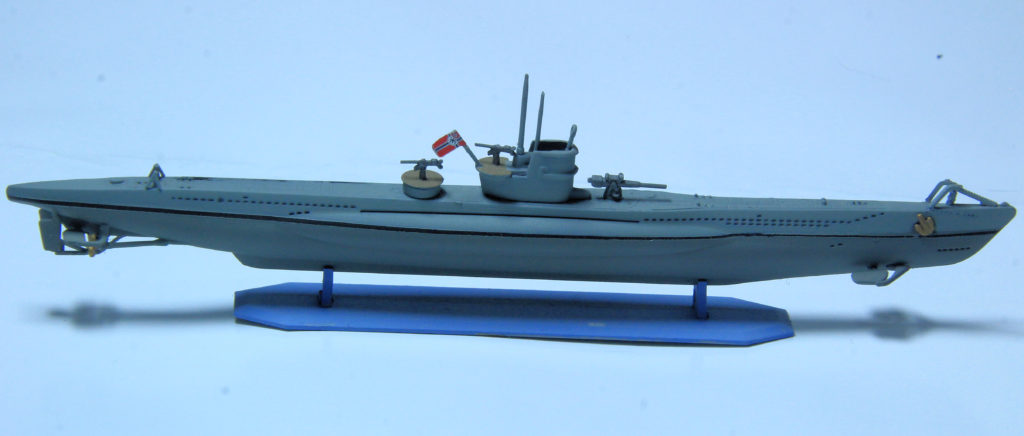 German U Boat Type VII U-84 1/400 Scale Model by Mirage Hobby