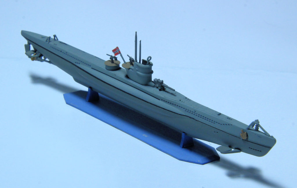 German U Boat Type VII U-84 1/400 Scale Model by Mirage Hobby