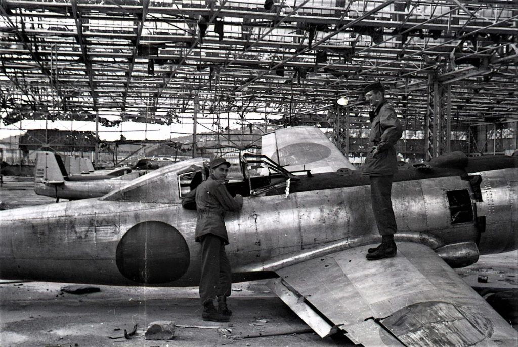 Nakajima Ki-115 Tsurugi Being Inspected After Japan's Surrender