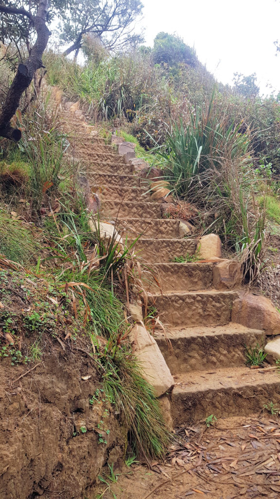 Sandstone Steps Going Up From Maitland Bay Beach to the Bouddi Coastal Walk