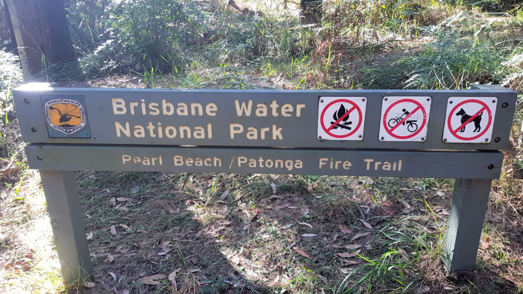 Signpost at the Start of the Pearl Beach Patonga Fire Trail