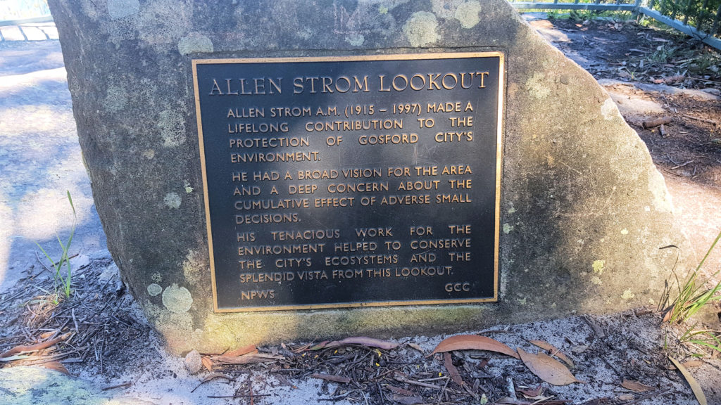 Allen Strom Lookout Plaque