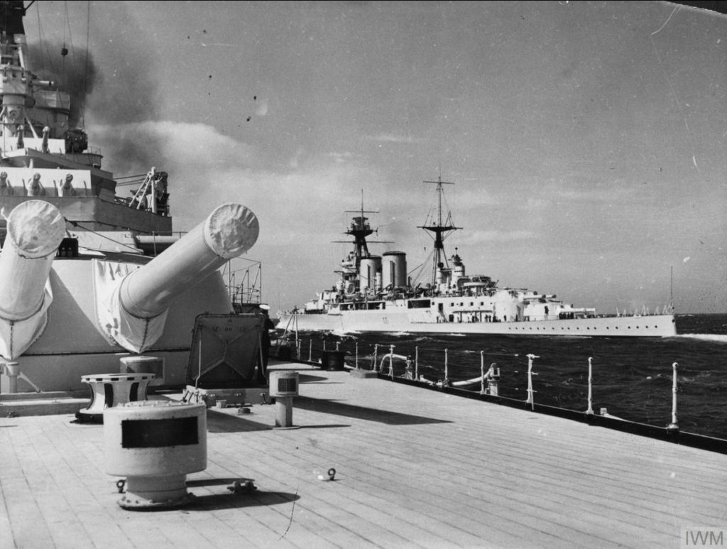 HMS Hood Passing HMS Repulse