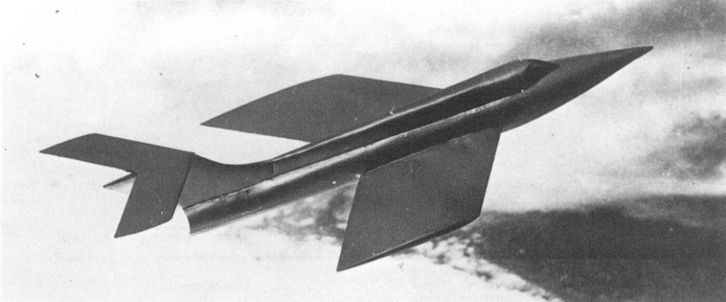 A model of the CAC XP47 rocket interceptor