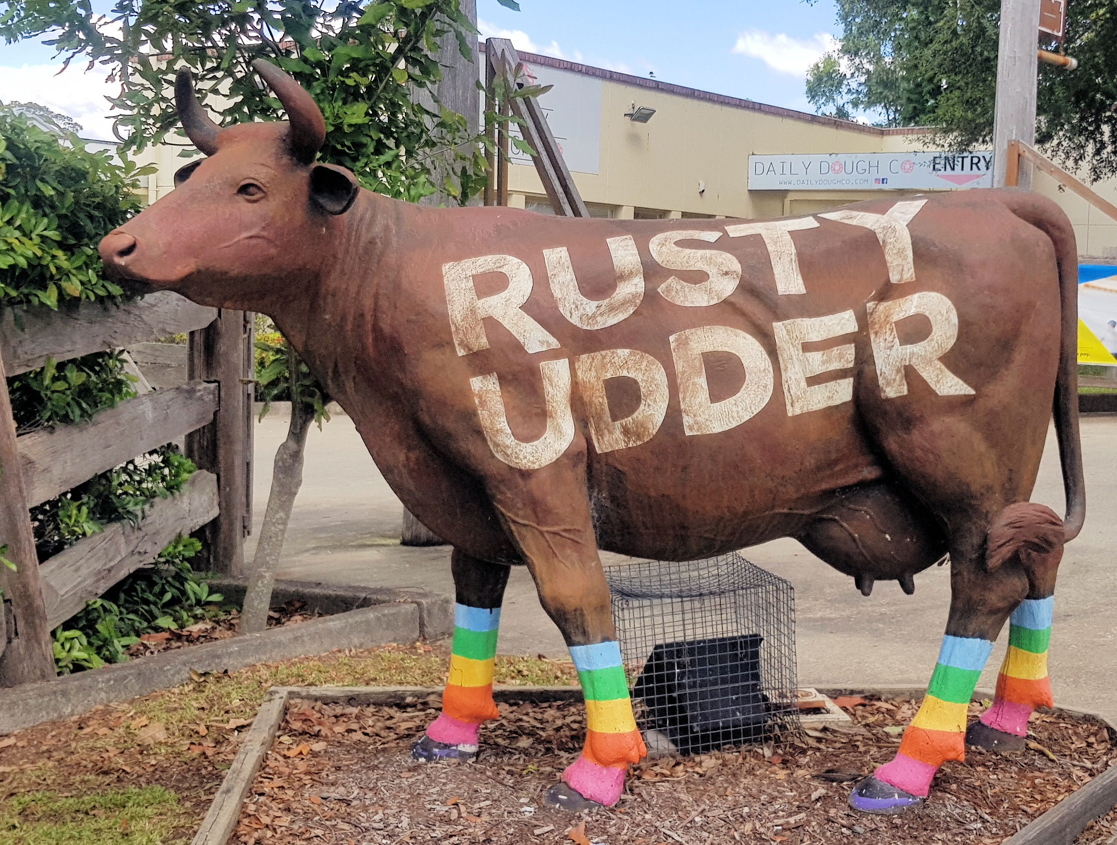 Rusty Cow Statue