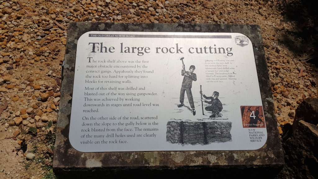 Great North Road Information Plaque at the Quarry Site