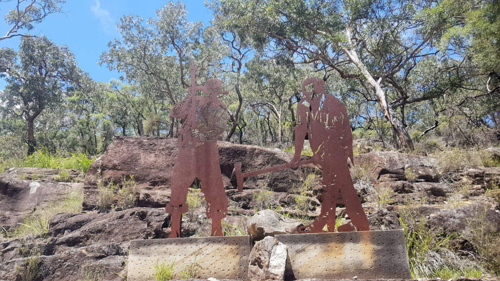 Convict Silhouettes at the Quarry Site