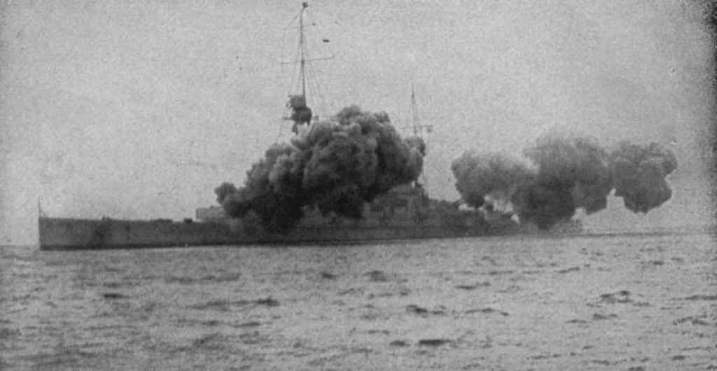 SMS Derfflinger Firing a Full Salvo