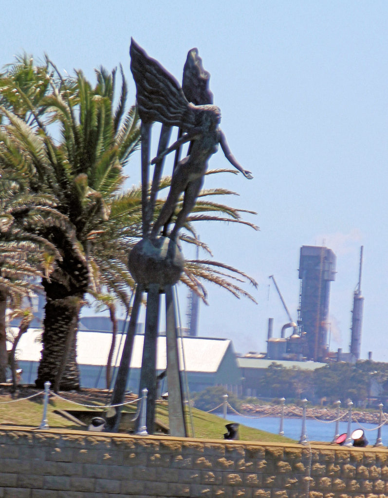 Destiny Statue on Newcastle Harbour