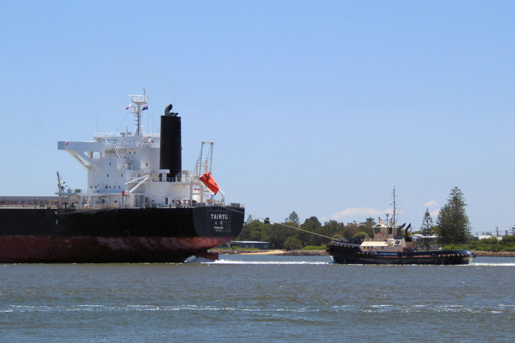 Tairyu and Harbour Tug Svitzer Glenrock at Newcastle Harbour 11 November 2020