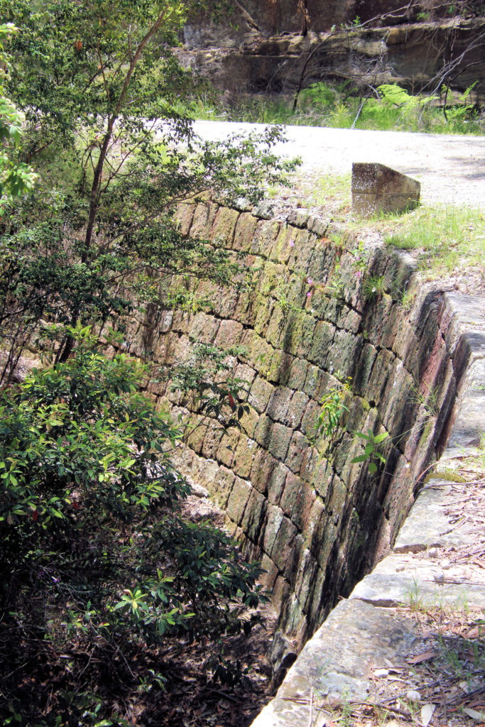 Stone Retaining Wall on the Great North Road Wisemans Ferry