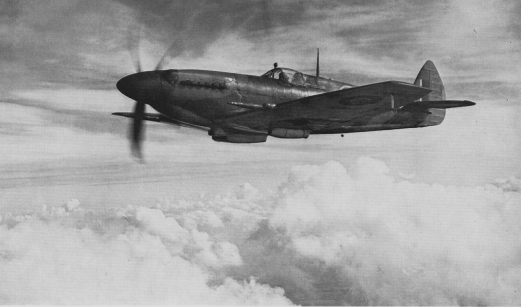 Supermarine Spitfire Mk XII in flight 1944