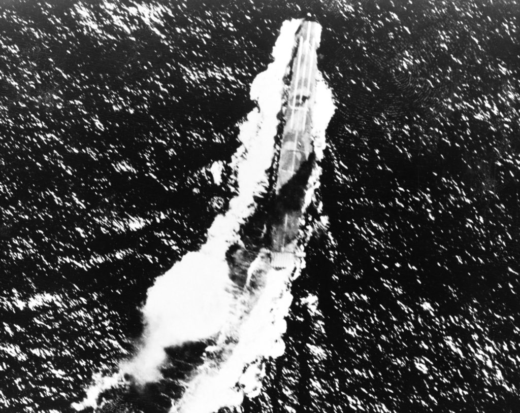 Zuihō underway during the Battle of Cape Engano on 24 October 1944