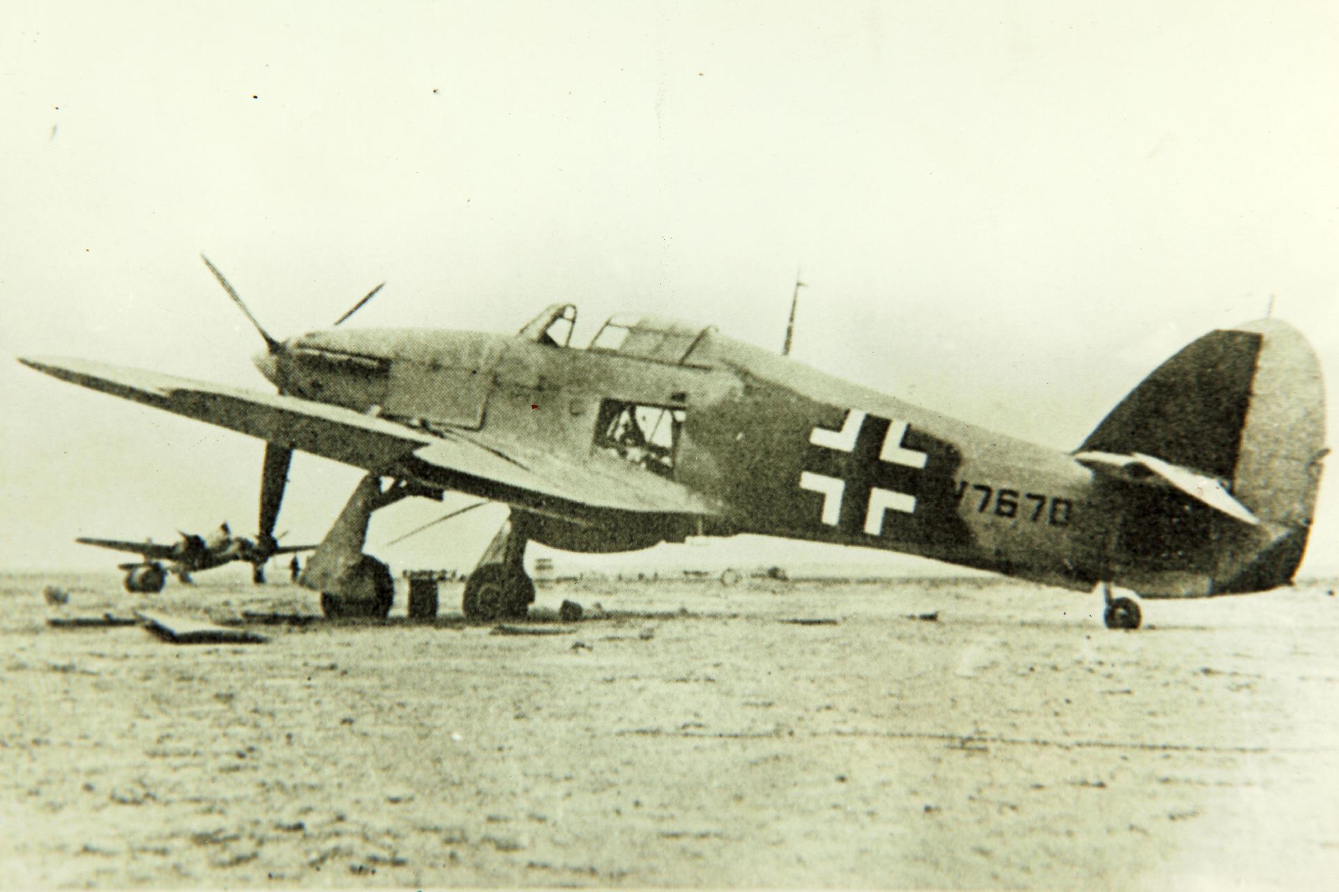 Hawker Hurricane captured by Germany discovered on an airfield in North Africa