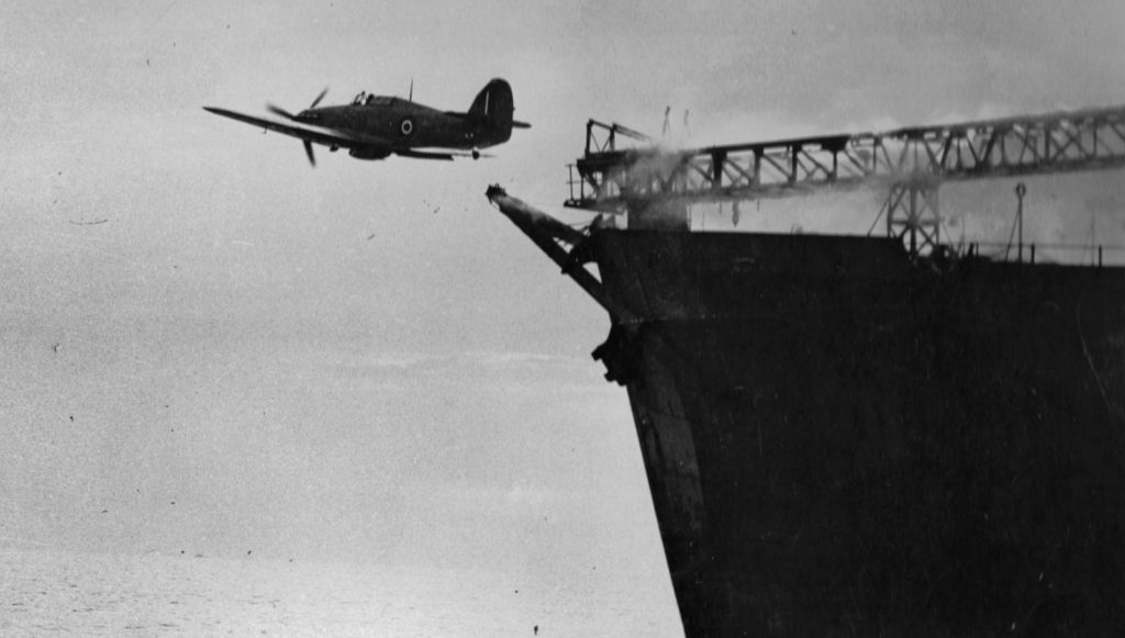 Hawker Sea Hurricane I Launching