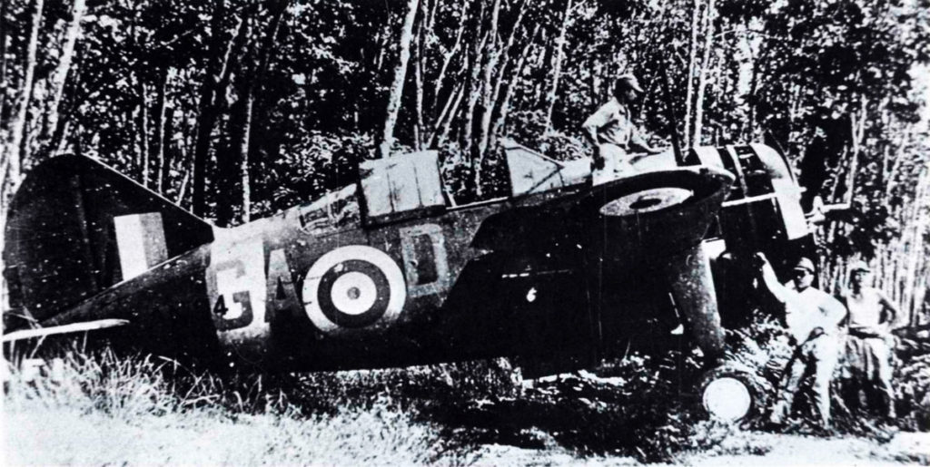 Brewster Buffalo Mk I RAAF 21 Sqn GAD AN194 captured by Japanese Forces Sumatra 1942