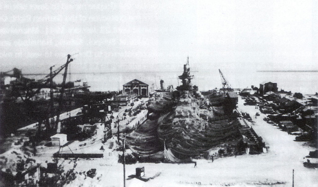 Gneisenau in drydock Brest France Jan 1941