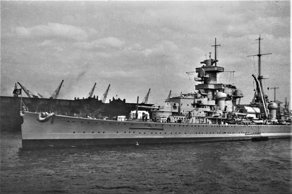 The newly commissioned Admiral Hipper photographed in May 1939 at Hamburg